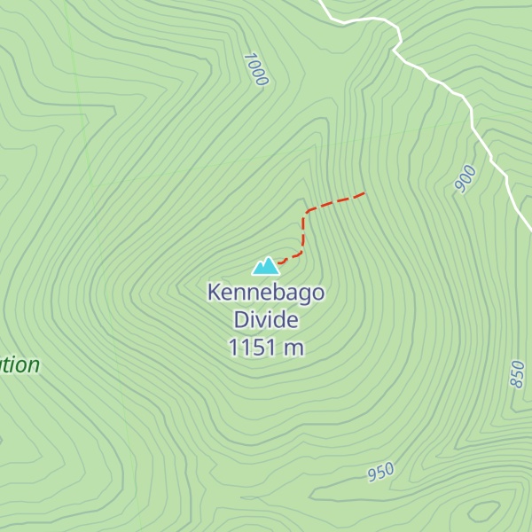 Map of Kennebago Divide