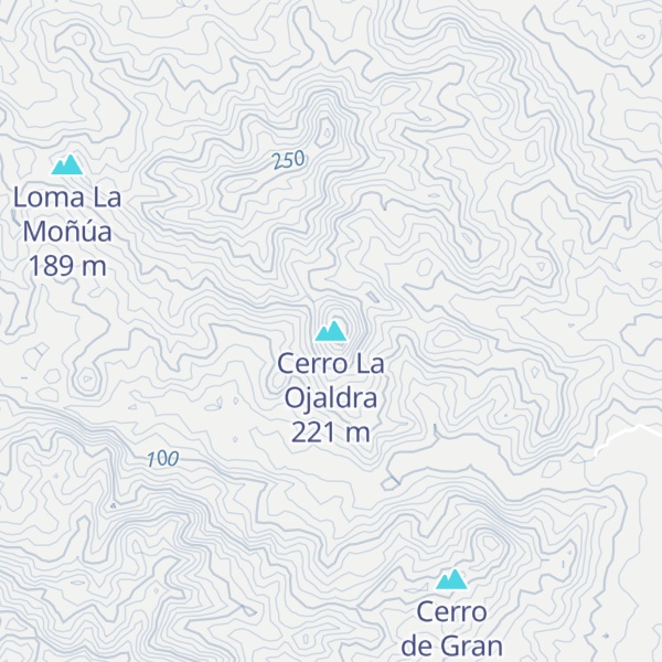 Map of Cerro La Ojaldra