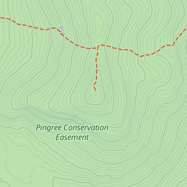 Map of West Kennebago Mountain