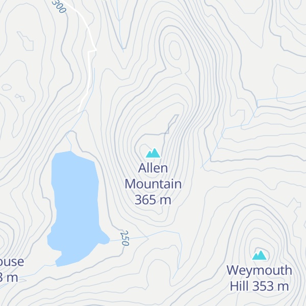 Map of Allen Mountain