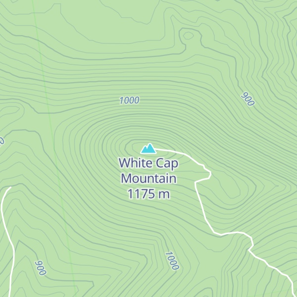 Map of White Cap Mountain
