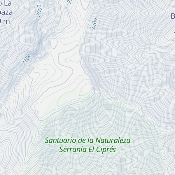 Map of Cerro Tabaco