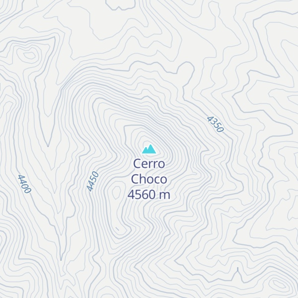 Map of Cerro Choco