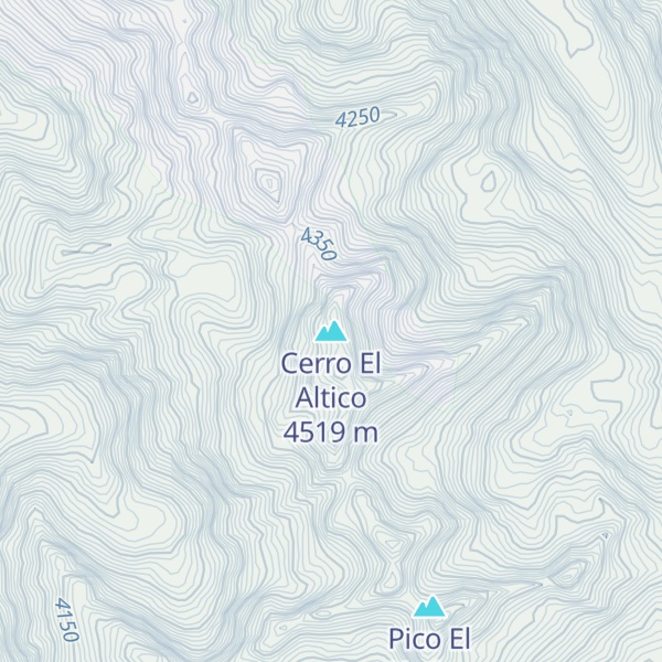Map of Cerro El Altico