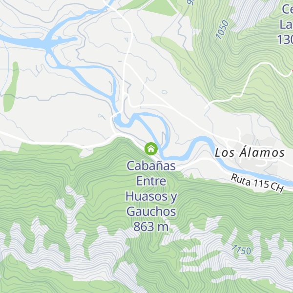 Map of Cabañas Río Maule