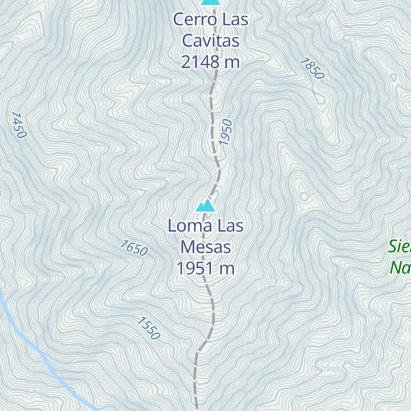Map of Loma Las Mesas