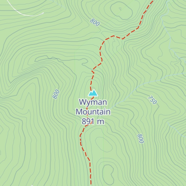 Map of Wyman Mountain