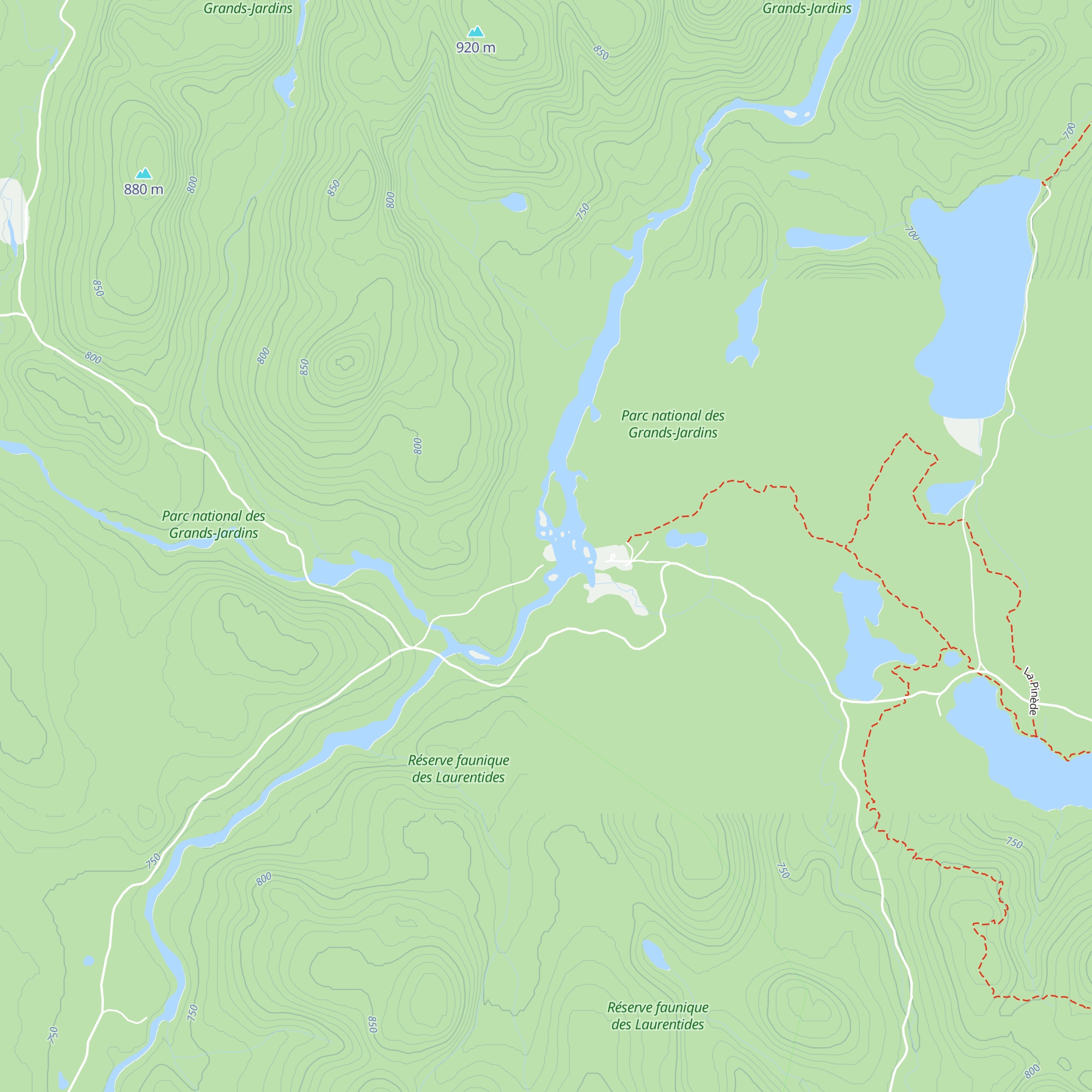 Refuge René-Richard map
