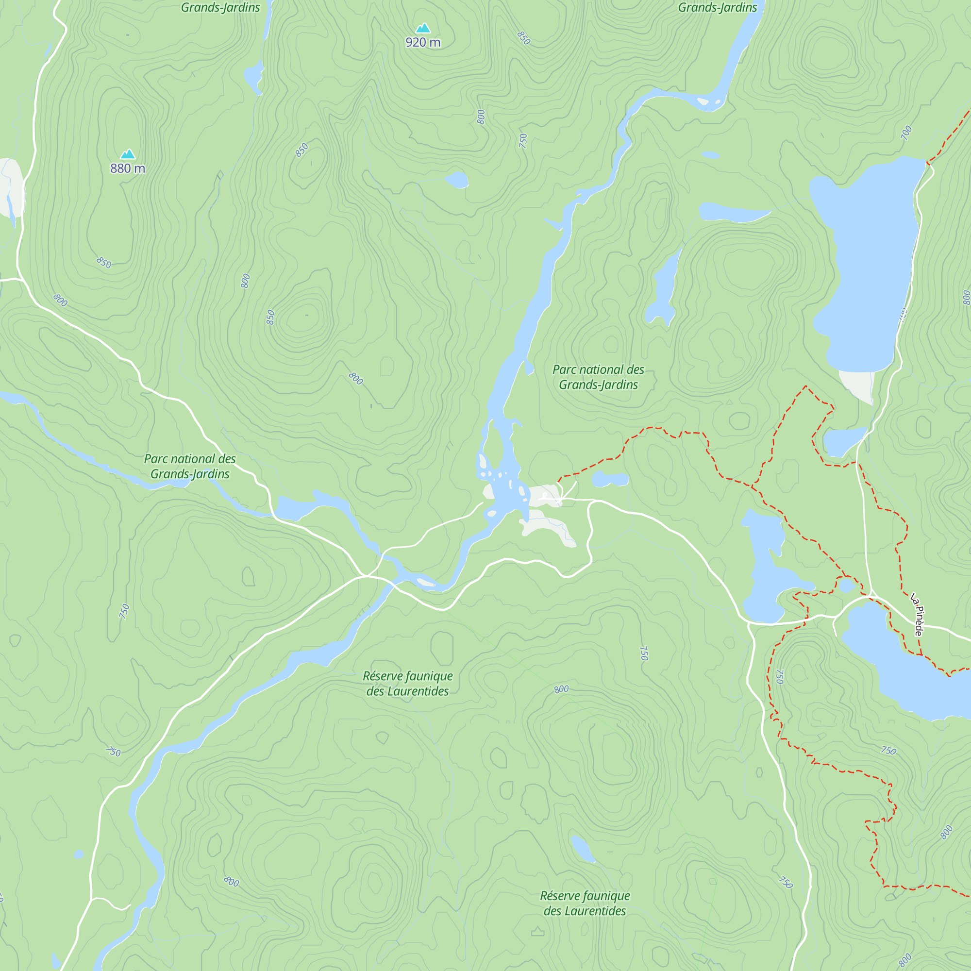 Refuge René-Richard map