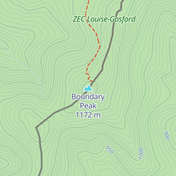 Map of Boundary Peak