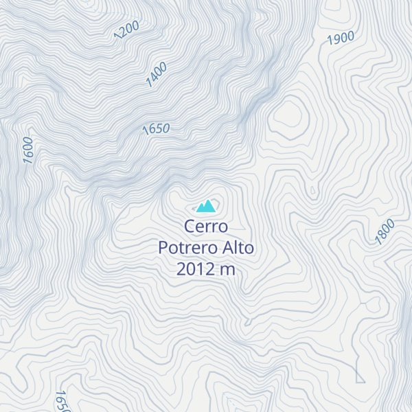Map of Cerro Potrero Alto