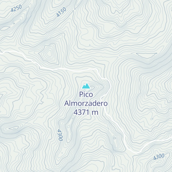Map of Pico Almorzadero