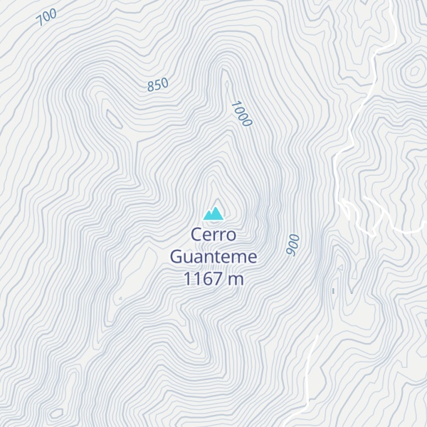 Map of Cerro Guanteme