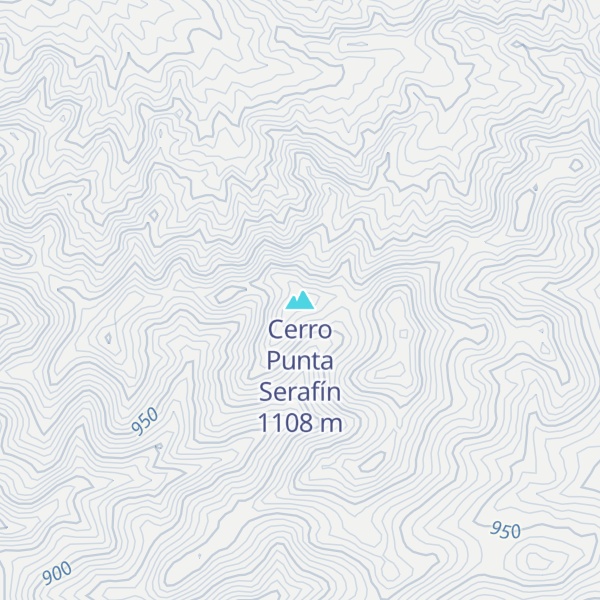 Map of Cerro Punta Serafín