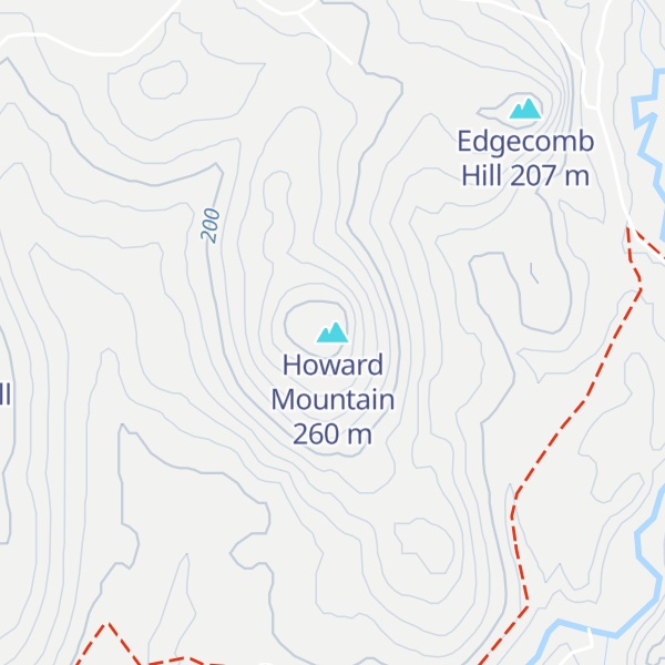 Map of Howard Mountain