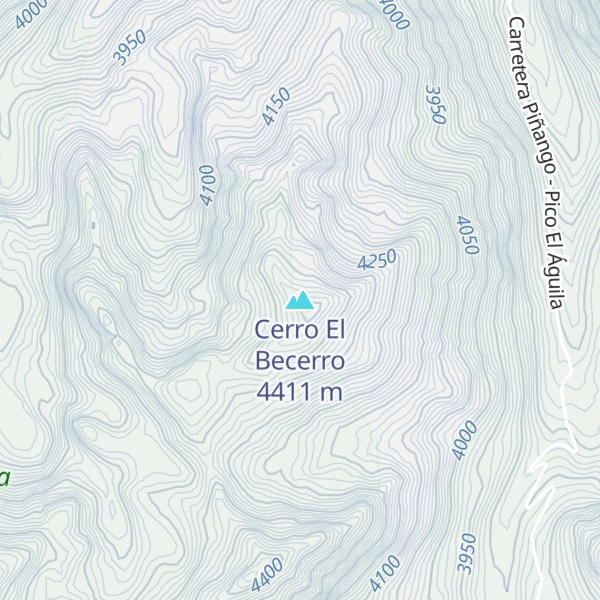 Map of Cerro El Becerro