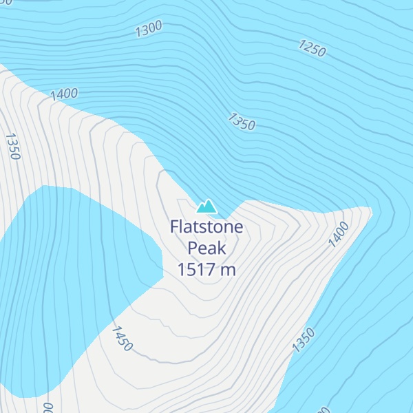 Map of Flatstone Peak