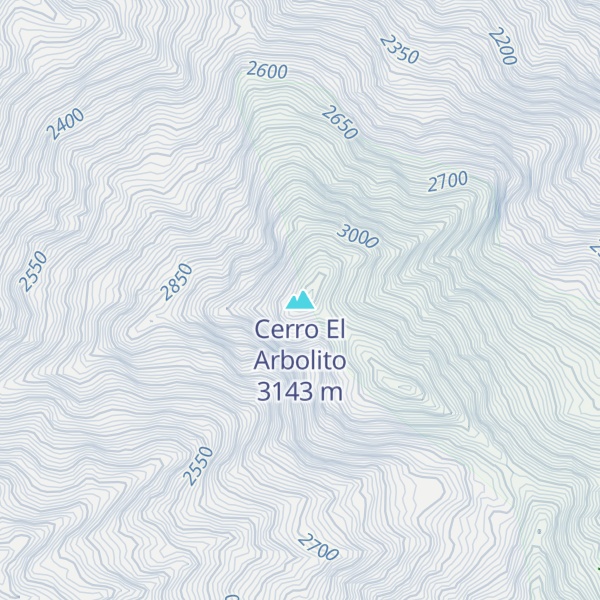 Map of Cerro El Arbolito