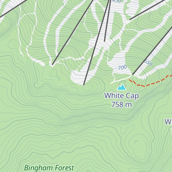 Map of Barker Mountain