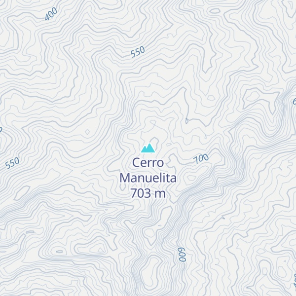 Map of Cerro Manuelita
