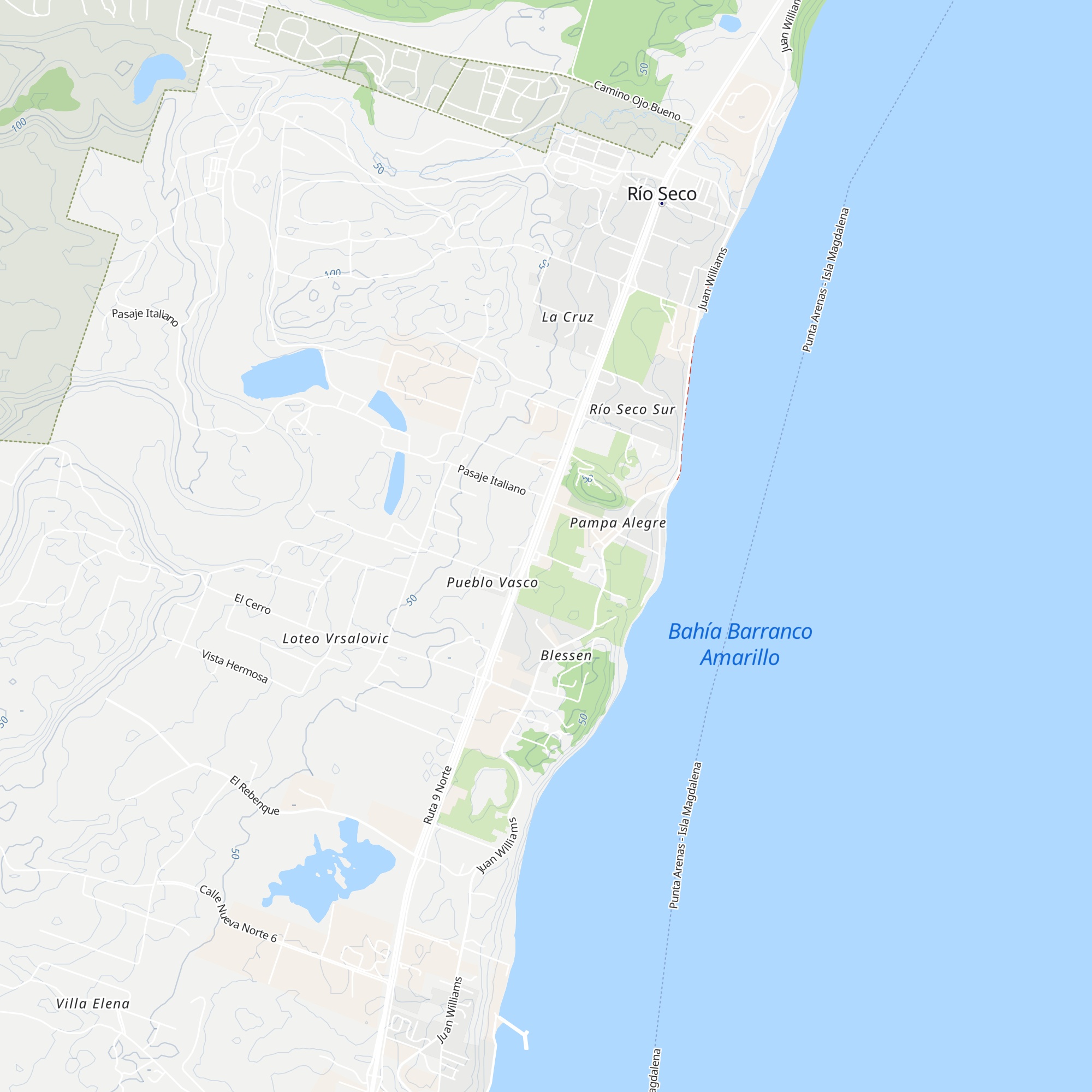 Cabañas Ruta Norte map