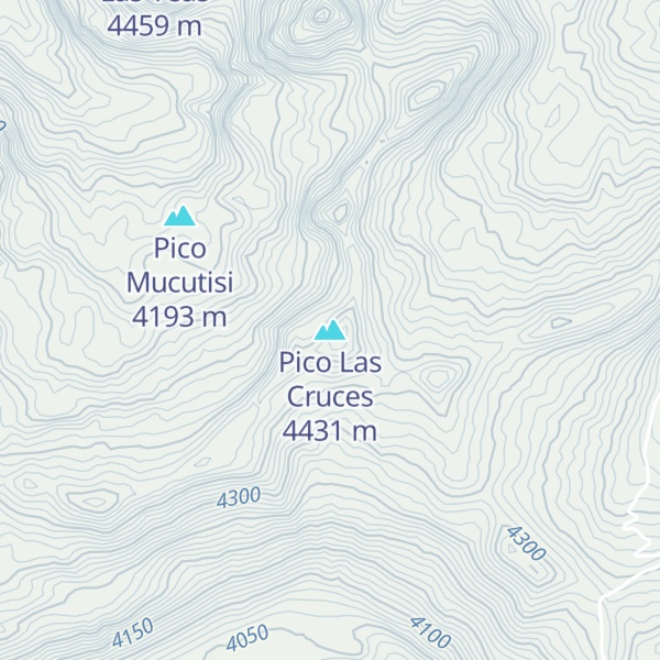 Map of Pico Las Cruces