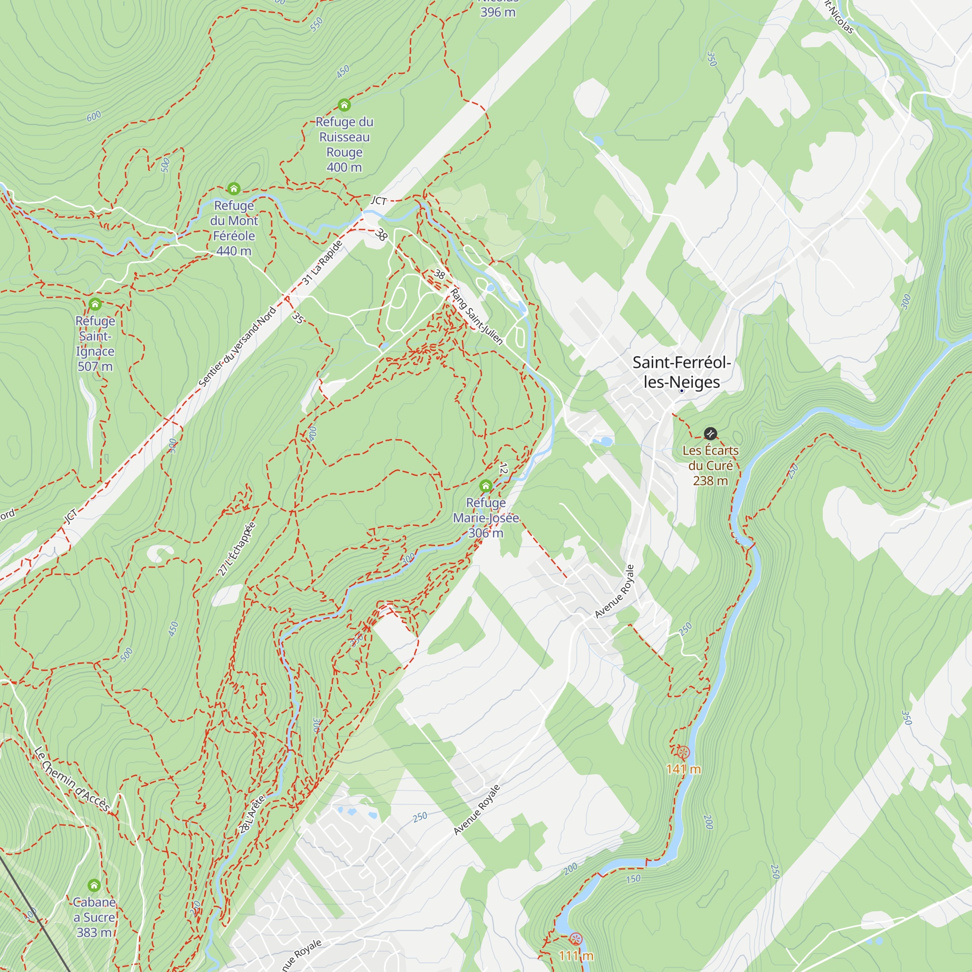 Refuge Marie-Josée map
