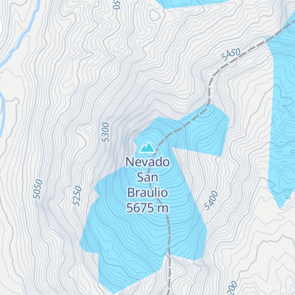 Map of Nevado San Braulio