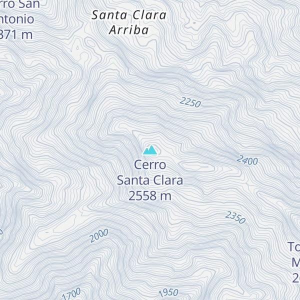 Map of Cerro Santa Clara