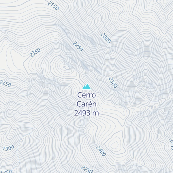 Map of Cerro Carén