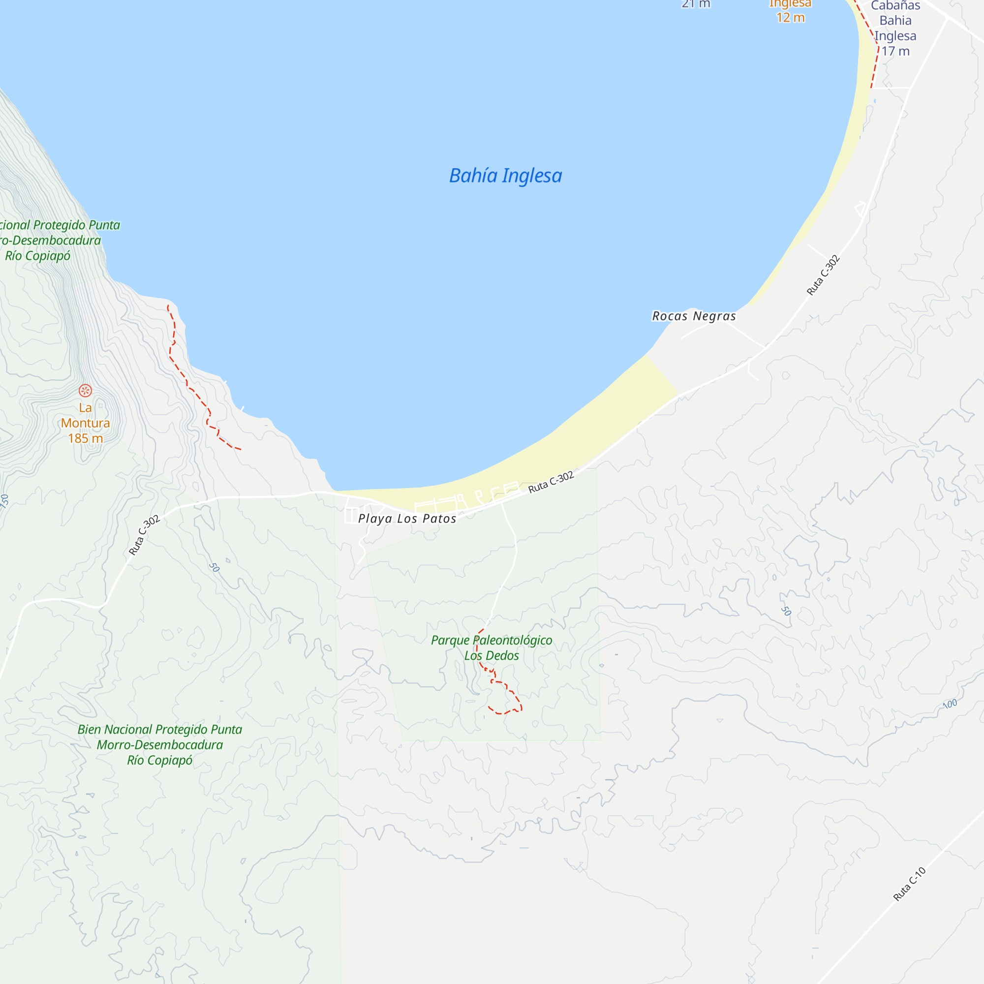 Cabañas Playa Paraíso map