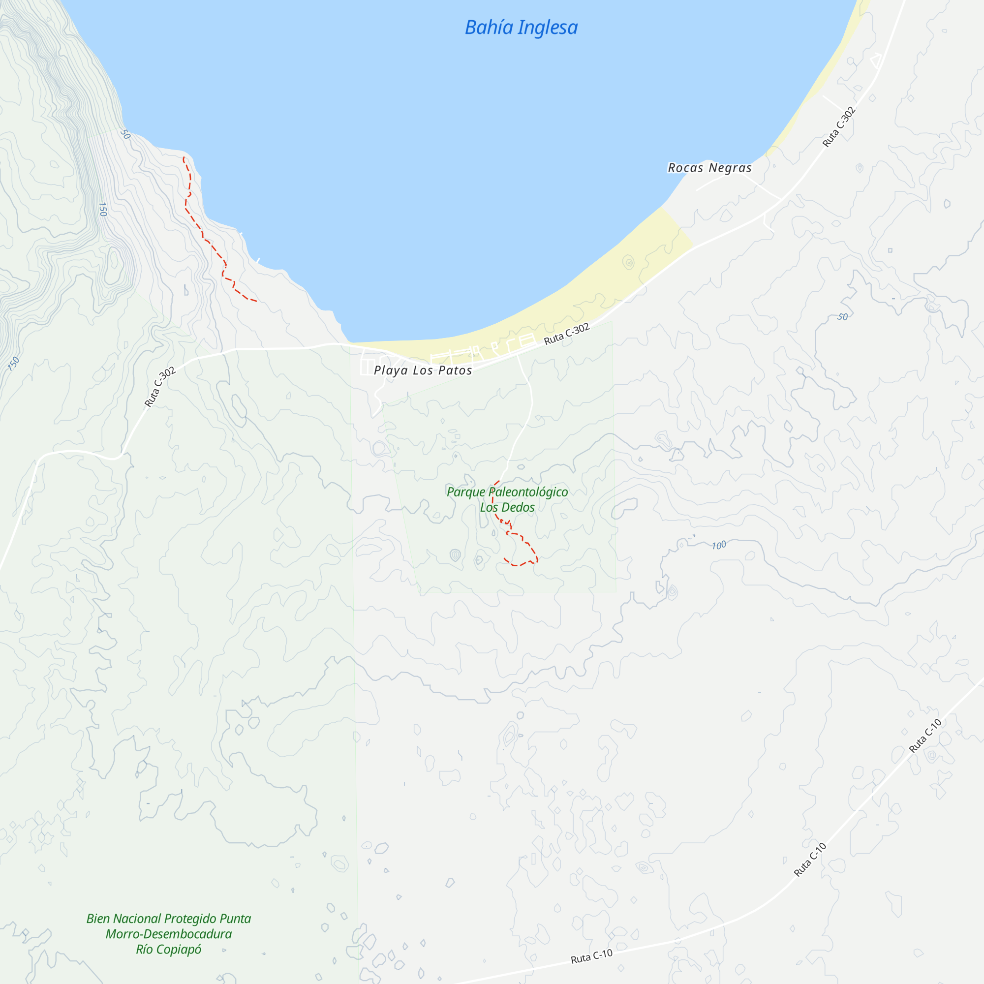 Oficina Parque Los Dedos map