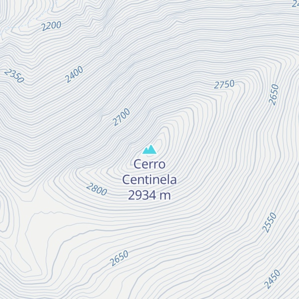 Map of Cerro Centinela