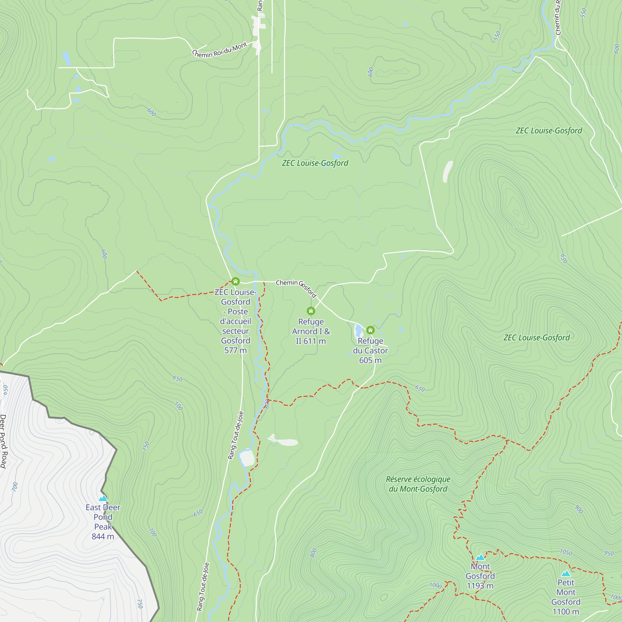 Refuge Arnord I & II map