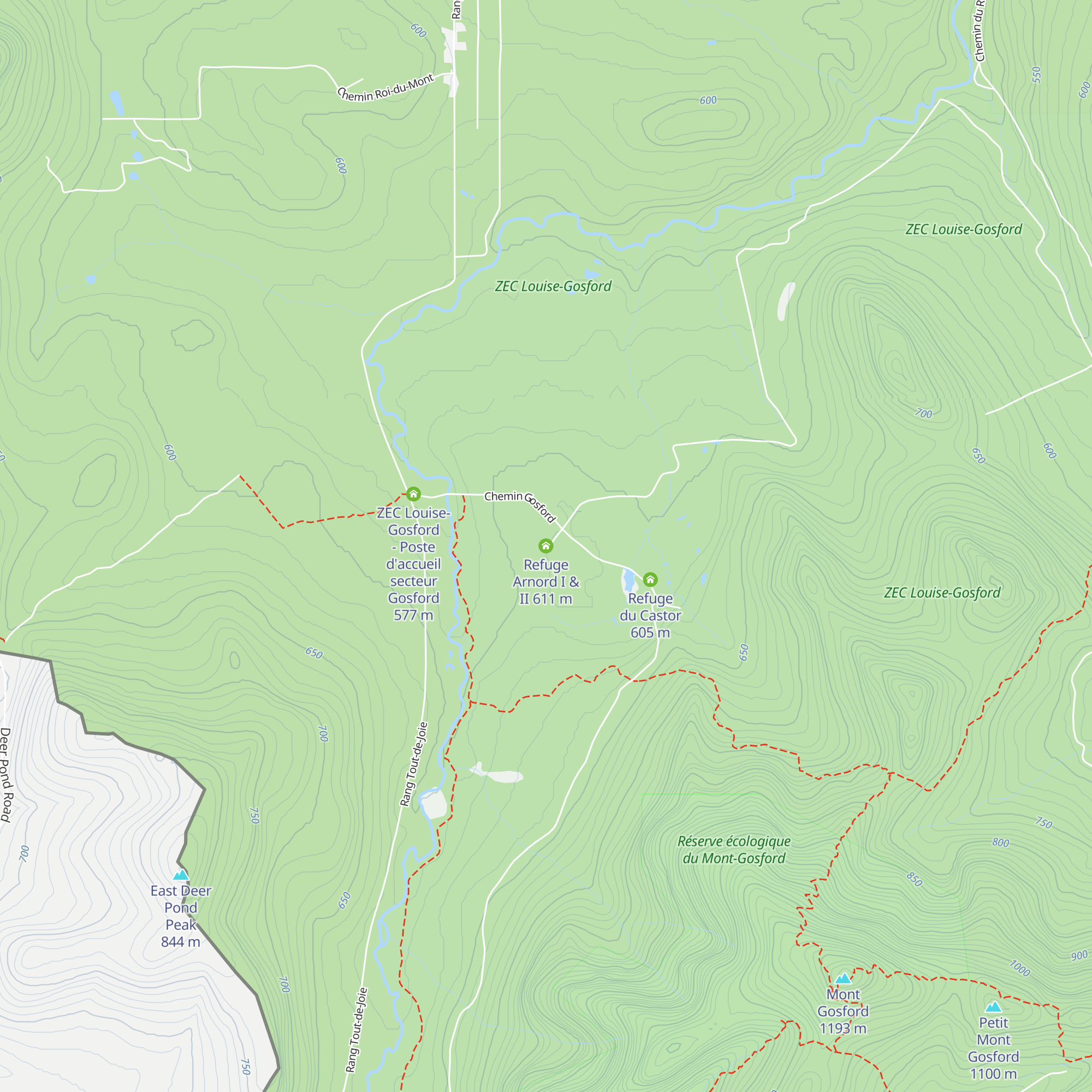 Refuge Arnord I & II map