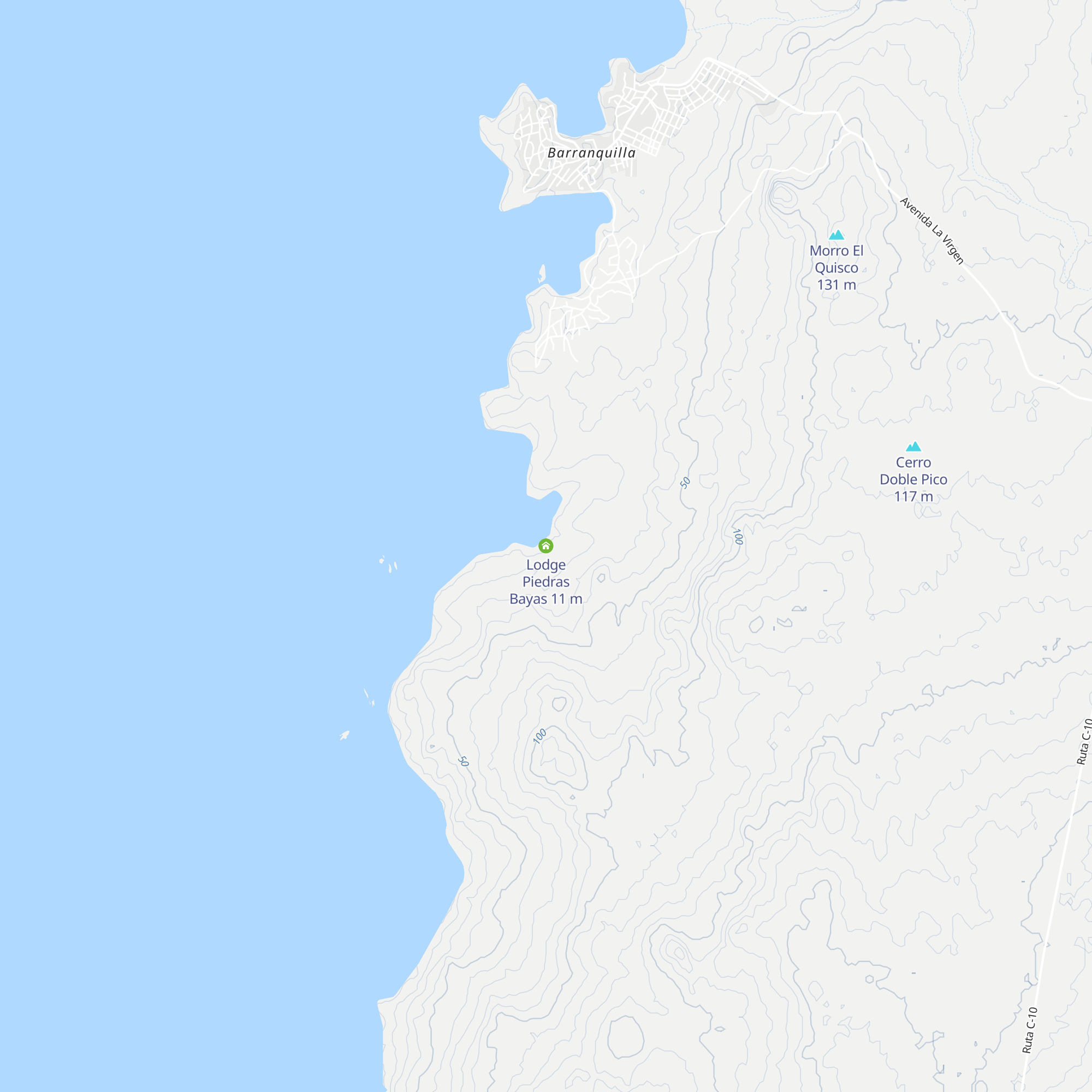 Lodge Piedras Bayas map