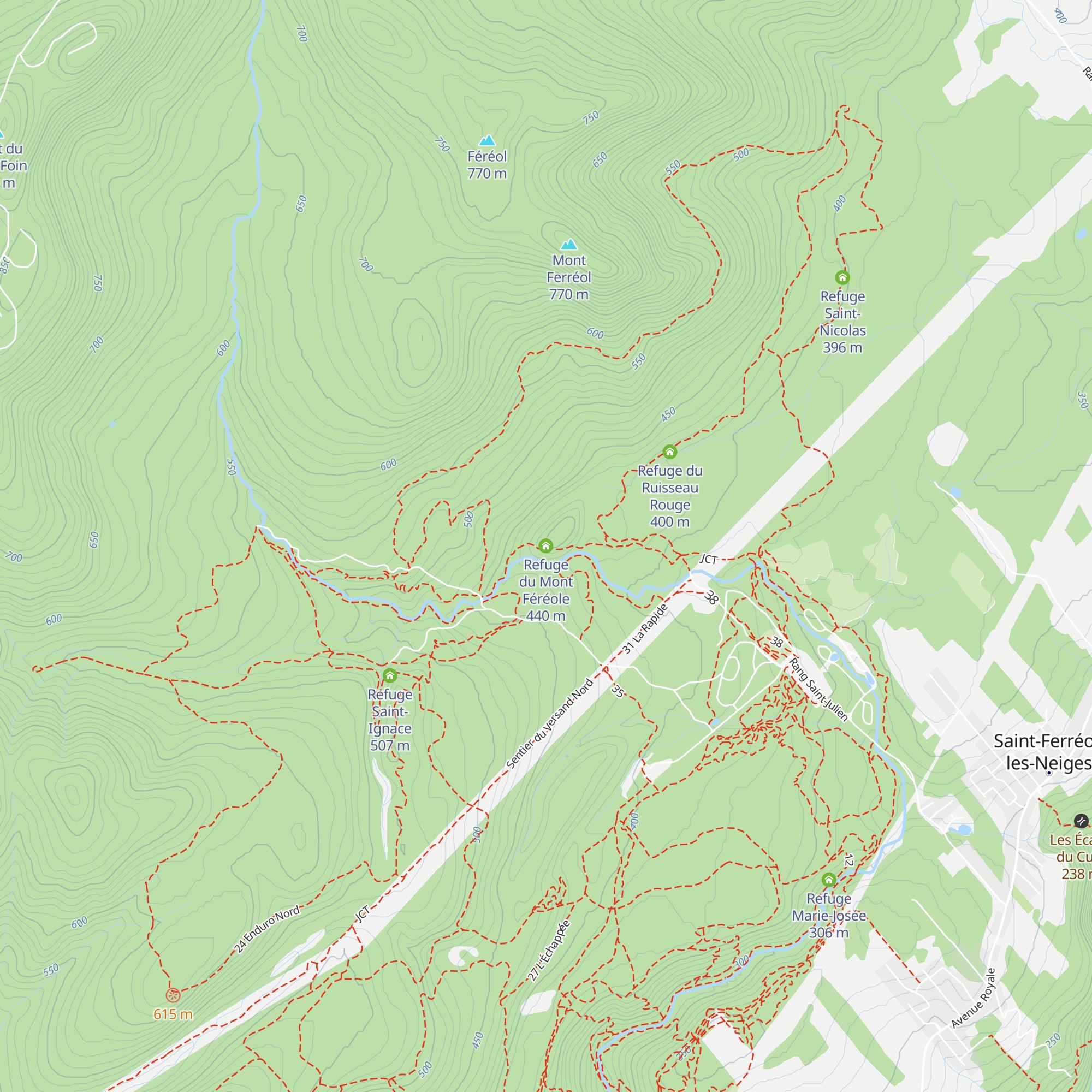 Refuge du Mont Féréole map
