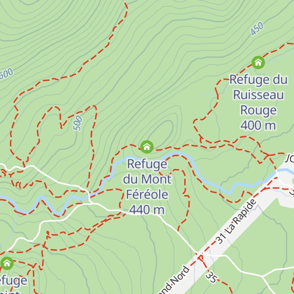 Map of Refuge du Mont Féréole