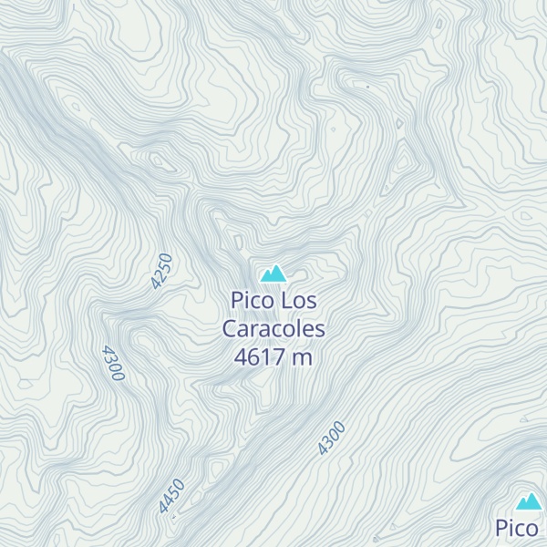 Map of Pico Los Caracoles