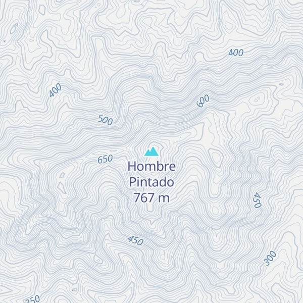 Map of Hombre Pintado