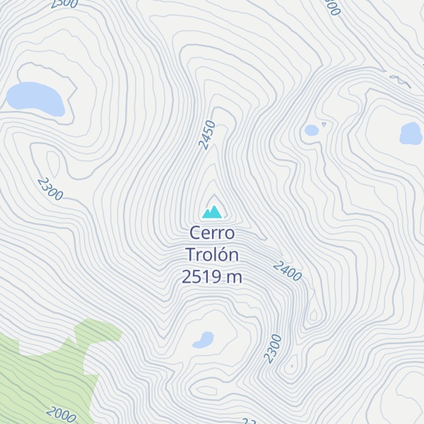 Map of Cerro Trolón