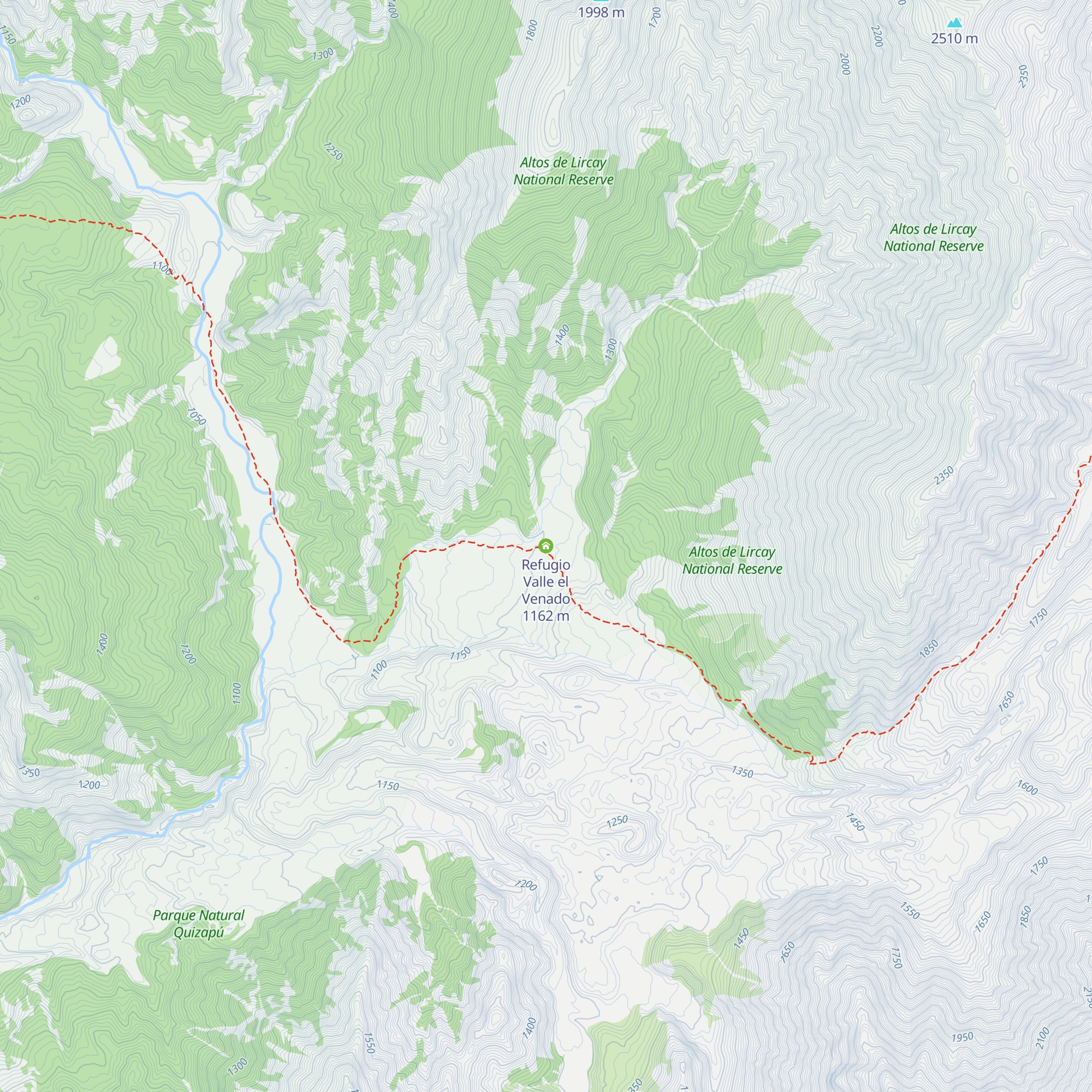 Refugio Valle el Venado map