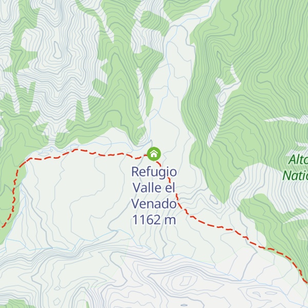 Map of Refugio Valle el Venado