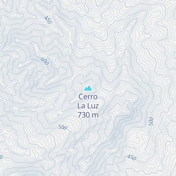 Map of Cerro La Luz