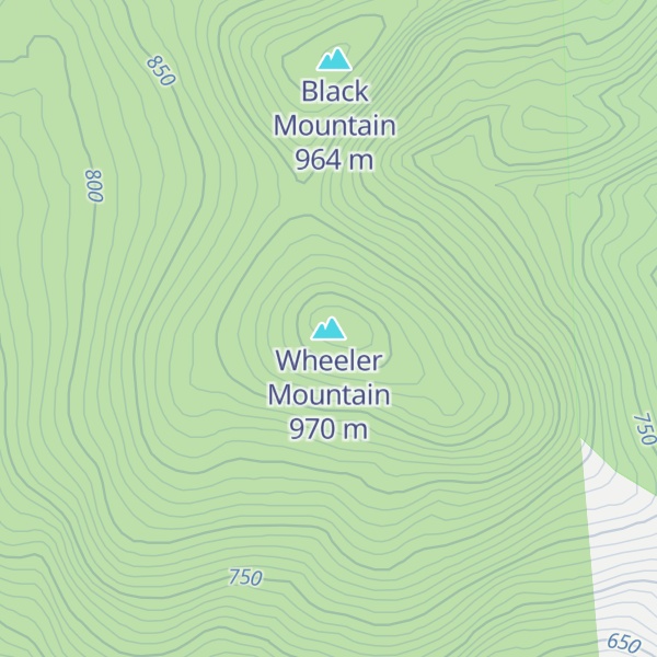 Map of Wheeler Mountain