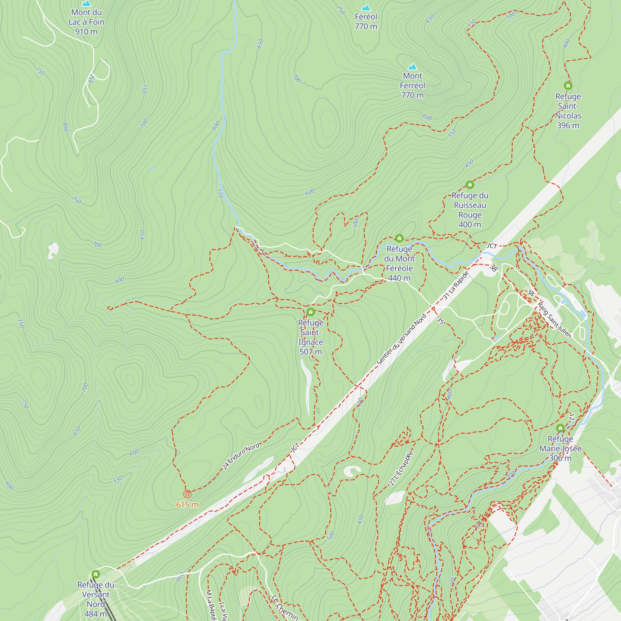 Refuge St-Ignace map