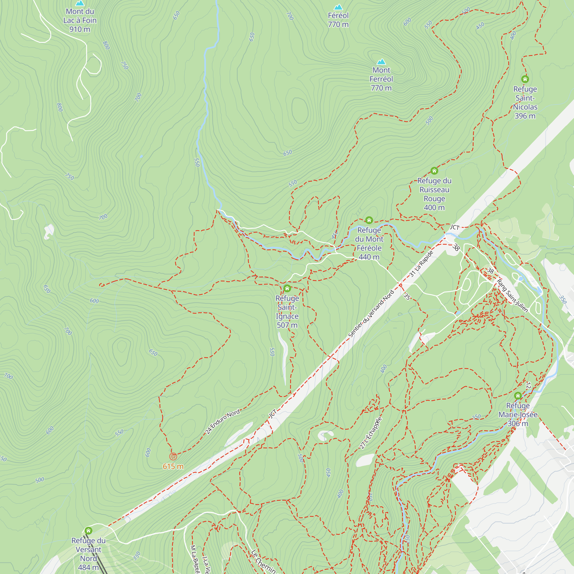 Refuge St-Ignace map