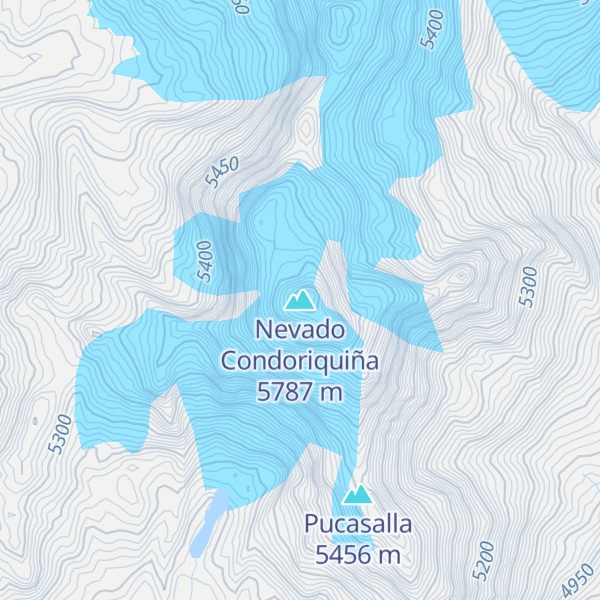 Map of Nevado Condoriquiña