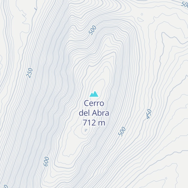 Map of Cerro del Abra