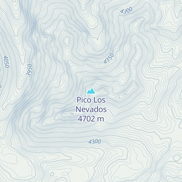 Map of Pico Los Nevados